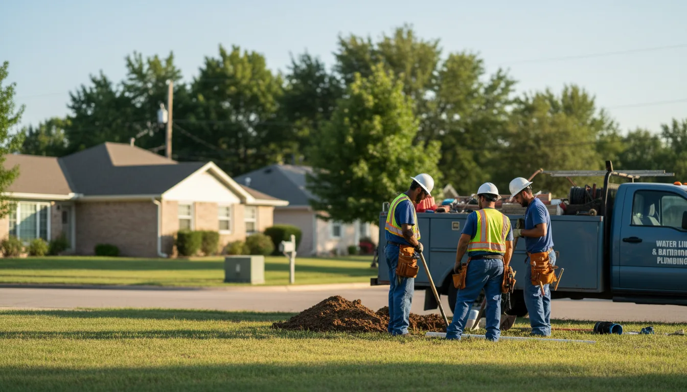 Residential water line and bathroom plumbing service in Violet Hill, AR